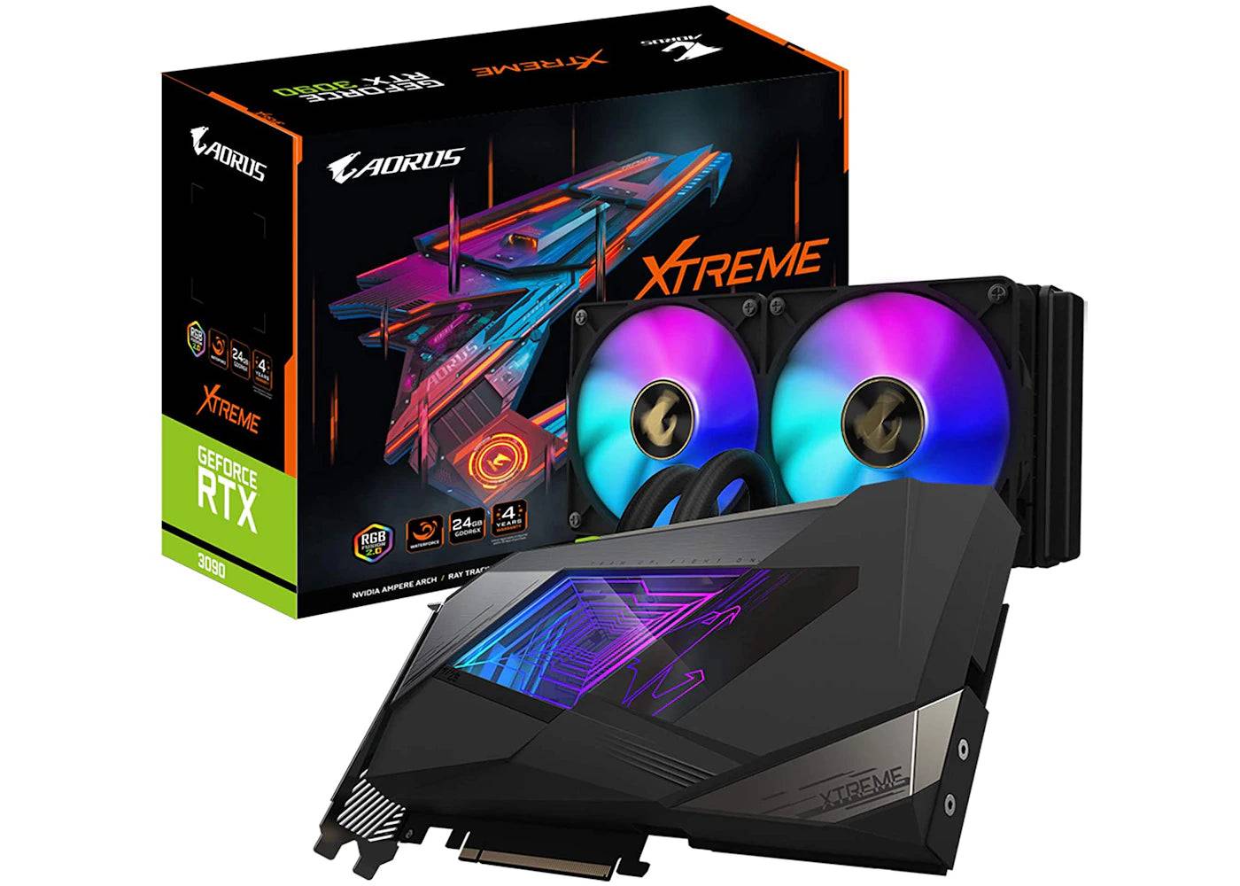 NVIDIA GIGABYTE AORUS GeForce RTX 3090 Xtreme 24G Graphics Card GV-N3090AORUSX W-24GD - One Size (One Size)
