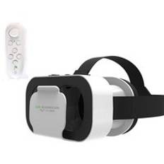 Vr glasögon headset box gafas skyddsglasögon hjälm 3d film film nedsänkt kartong virtual-reality för xiaomii smartphone kartong pc - Vr vit kontroller