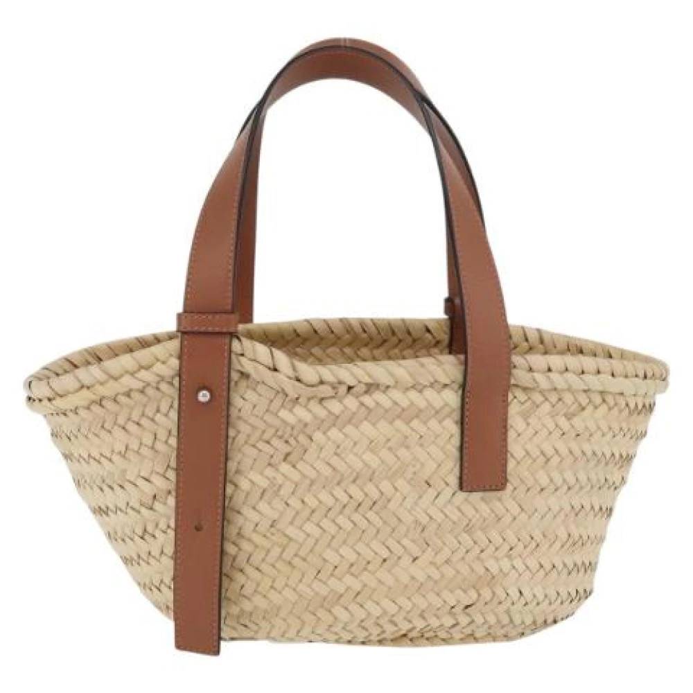 Loewe Pre-owned Pre-owned Raffia Skuldertaske - Vintage - Dame - Beige - ONE SIZE - Uld