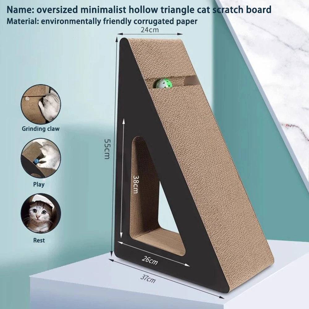 Cardboard Cat Scratcher – Durable Furniture Protector for Indoor Cats & Kittens - L