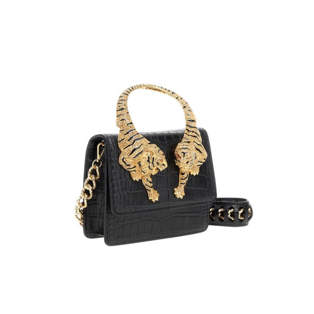 Roberto Cavalli Roar Medium Flap Bag - Tasker - Dame - Sort - ONE SIZE - Uld