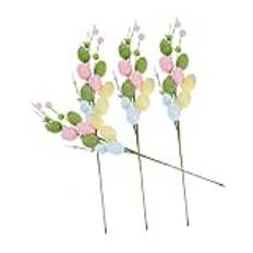 Artificial plants 4st påskägg blommor stjälkar 40 cm färgglada falska påskägg plockningar för vasdekoration för vårparty dekor och blommor arrangemang påskägg grenar för heminredning flowers