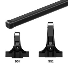 Thule SquareBar Evo - Komplett takräcke för dropplist