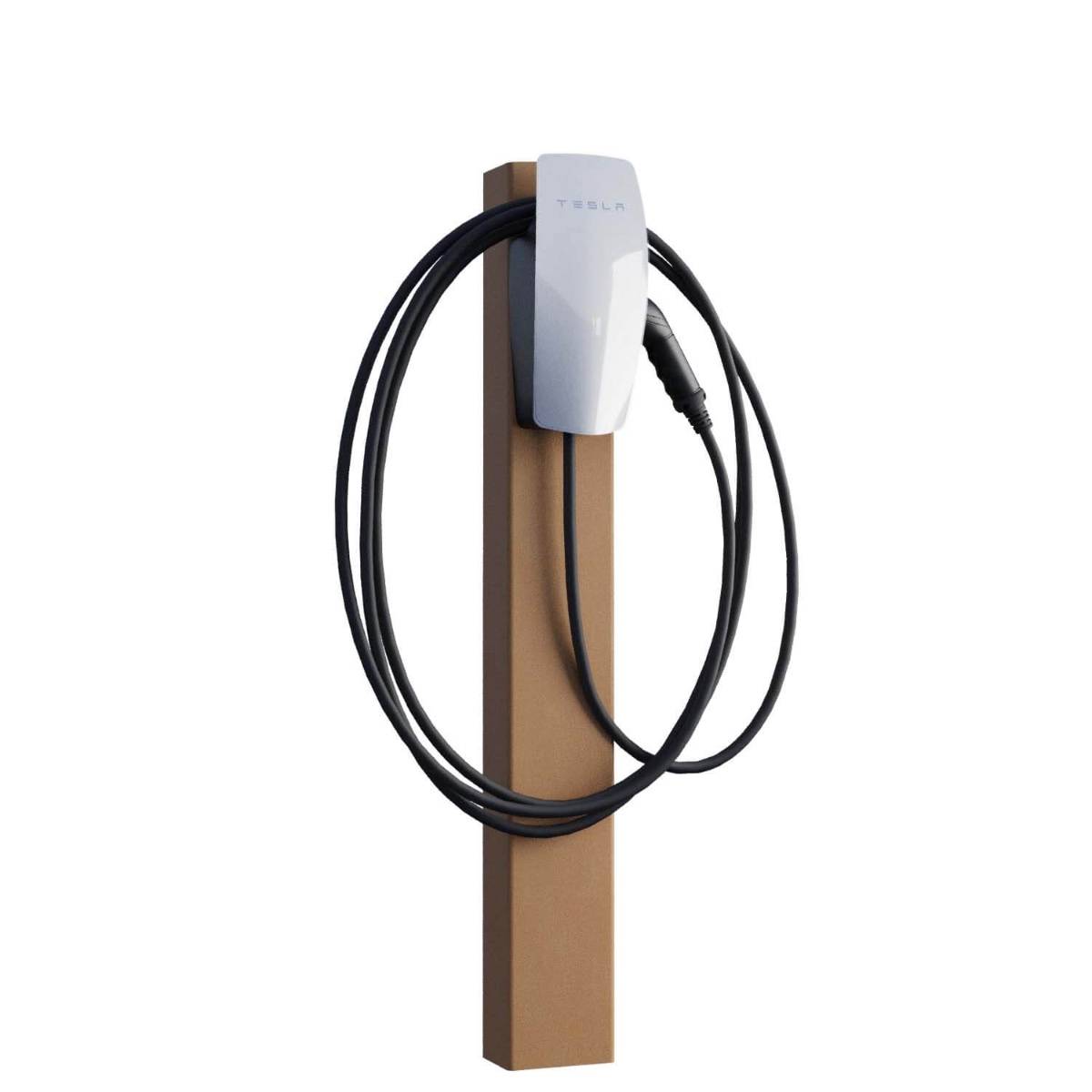 Laddstolpe för elbil – Tesla Wall Connector Gen 2 & 3 Rostbrun - Brun