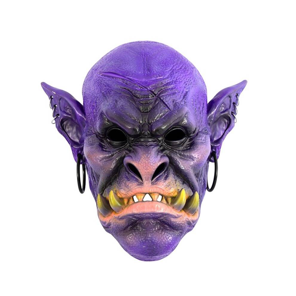Scary Vampire Creature Mask - Realistic Ghoul Headwear for Halloween Costume Prop B