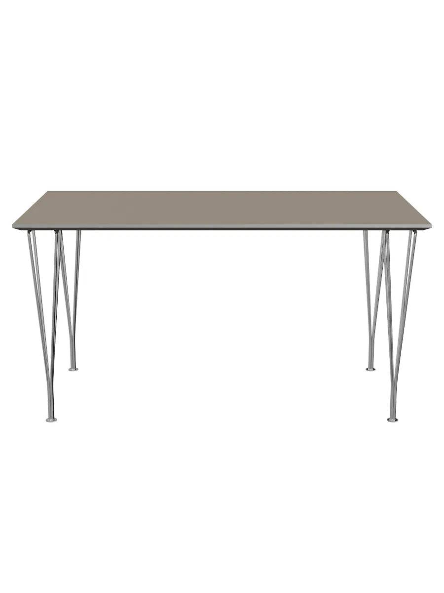 Piet Hein B637 Spisebord, 140 x 80 cm fra Fritz Hansen Brown Ottawa m. alukant (specialfarve) - Jacobsen Plus