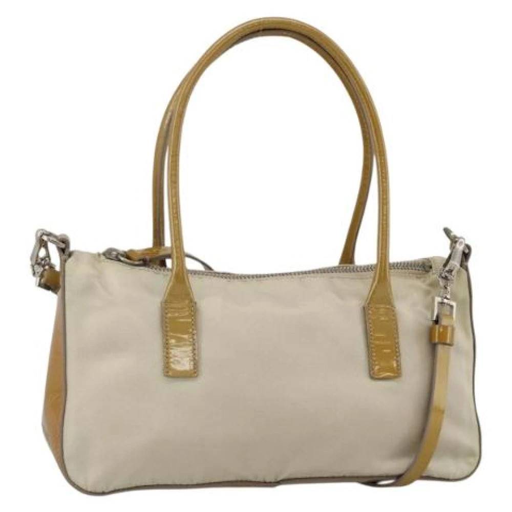 Prada Vintage Pre-owned Vintage Håndtaske - Vintage - Dame - Beige - ONE SIZE - Uld