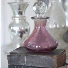 Flacon liten karaff dimrosa kristallslipad knopp etsat mönster Jeanne d´Arc Living shabby chic lantlig stil