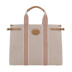 Valentino Garavani, Taske, Herre, Beige, ONE SIZE, Blå Stud Tote Taske