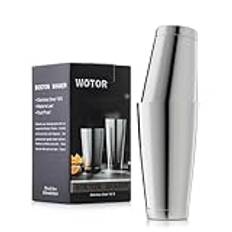 WOTOR Boston Cocktail Shaker Set, 530 ml & 830 ml rostfritt stål shaker burkar med vikt, metall martini shaker drink mixer för skäggending, professionella barverktyg för Bartender