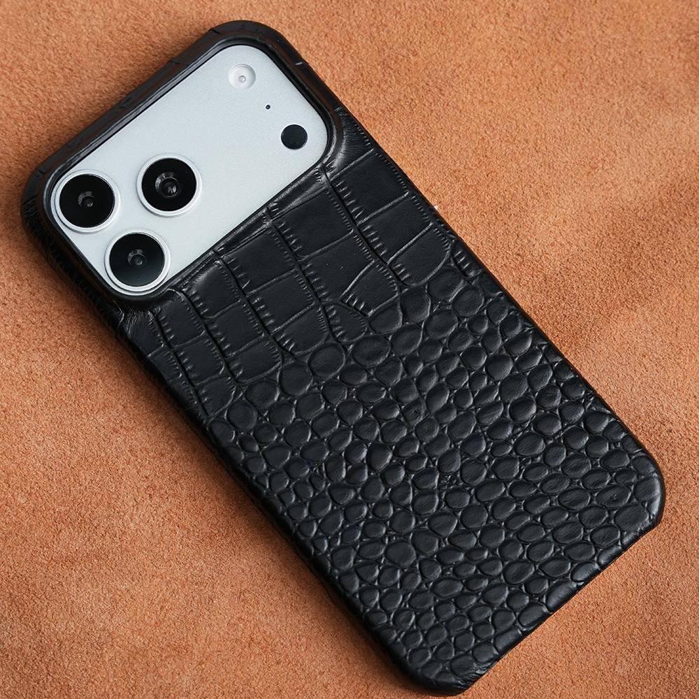 Lyxigt Naturligt Koskinn Telefonfodral för iPhone 17 15 16 18 Pro Max Air 17Pro för Magsafe Magnetiskt Skydd Baksidesskydd brun