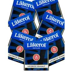 24 stk Läkerol Sugarfree Licorice Seasalt / Lakrits Sockerfria Pastiller med Havssaltsmak - Hel Låda