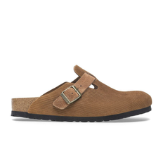 Birkenstock Boston Suede Leather Slippers, Corduroy Dark Tea - 37