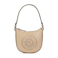 Karl Lagerfeld, Taske, Dame, Beige, ONE SIZE, Uld, Perforeret Circle Moon Arena Taske