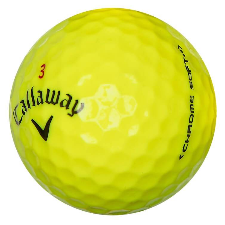 25 Callaway Chrome Soft Lakeballs, yellow