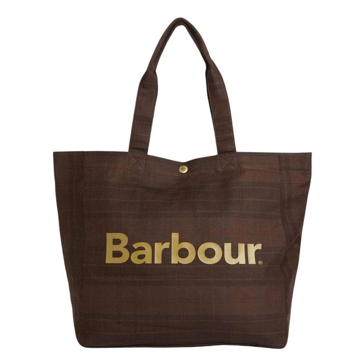 Barbour taske - UBA0798 Overdyed Telfield Tote muted tartan