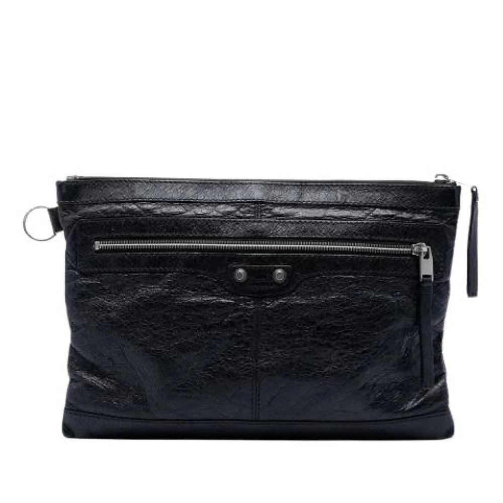 Balenciaga Vintage Pre-owned Clutch - Vintage - Dame - Sort - ONE SIZE - Læder