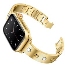 Bangle Diamond Bracelet Apple Watch 41mm Series 9 guld