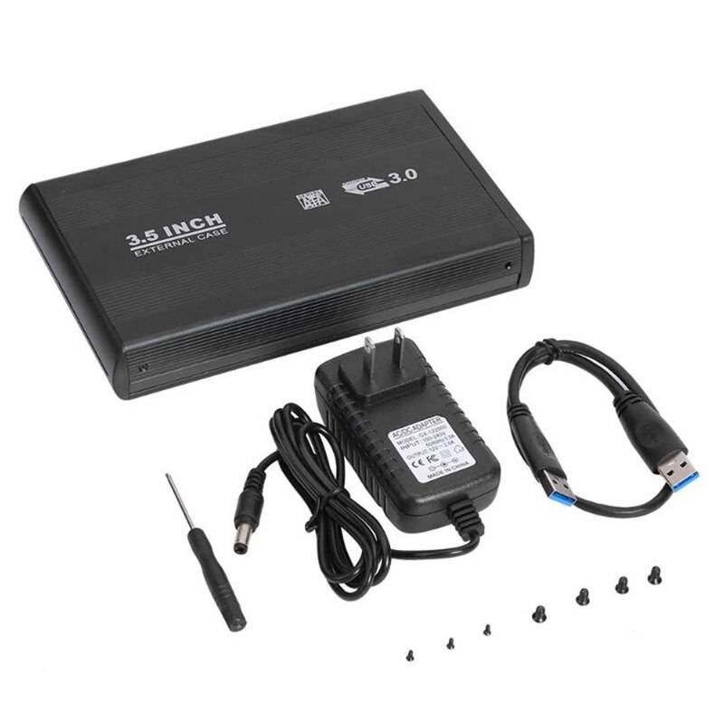 Vktech 3.5 tums hdd fodral docka sata till usb 3.0 2.0 extern hårddisk hölje adapter 3.5 "usb 3.0 usb 2.0 hårddisk hd ssd box - Us plugg usb 3.0