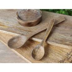 Chic Antique Wooden Spoon with Round Head Mango Wood