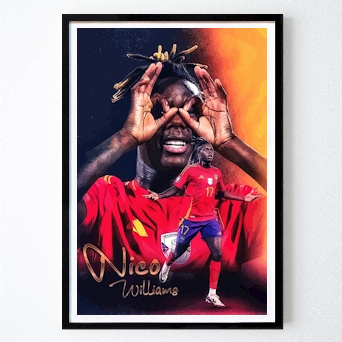 Nico Williams - Poster av Surya Clingy - Fotboll