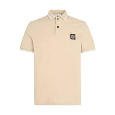 STONE ISLAND COMPASS PATCH COTTON POLO SHIRT Size: L, colour: DESERT