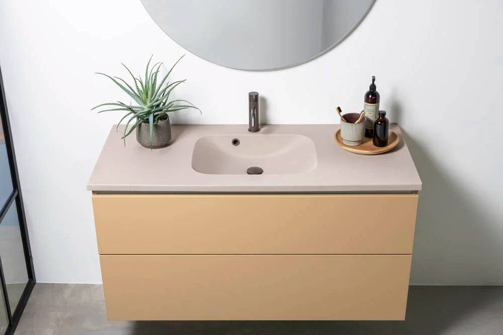 Marmor Nice vask i Hvid mat / blank dybde 54,5 cm.