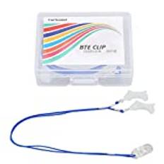 Hörselförstärkare Clip Rope, Hörapparat Clip Rope, Anti Tappad Transparent Clip Rope Hörapparat Lanyard Hörselförstärkare Cliphållare för äldre Barn Blå (Binaural)