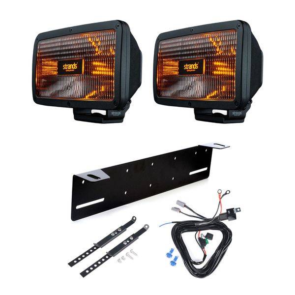 Extraljus STRANDS IZE LED OG Rex - Rektangulär / 24 cm / 141W, 2 st - Komplett paket