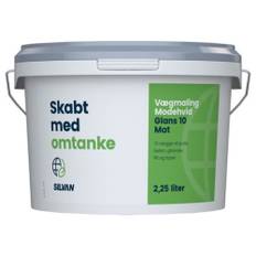 Skabt med omtanke, Vægmaling, modehvid, RAL 9010, glans 10, 2,25 L