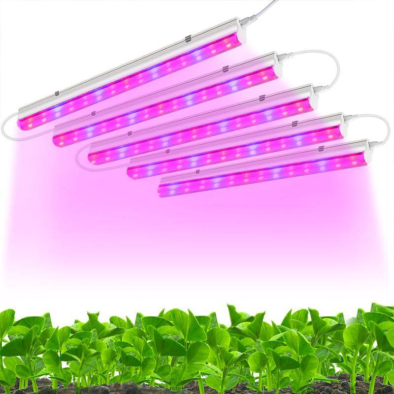 Komplett set 1-5-pack 220V T5 Rörljus LED Phyto-lampor Full Spectrum Led Grow Light EU-kontakt
