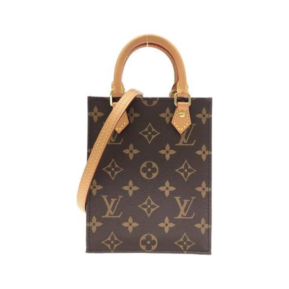 Louis Vuitton Vintage Pre-owned Petit Sac Plat Monogram Taske - Vintage - Dame - Brun - ONE SIZE - Uld