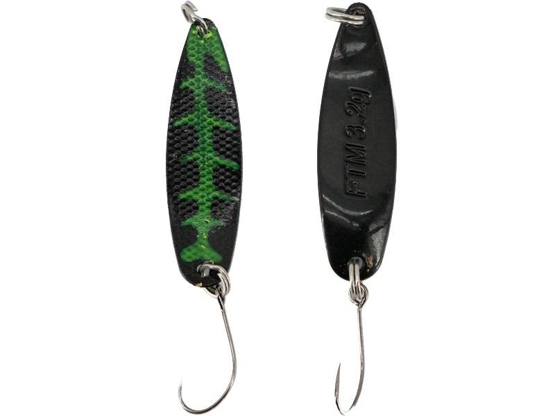 FTM Trout Spoon Hammer 3,2 gr.-Sort-grøn/Sort