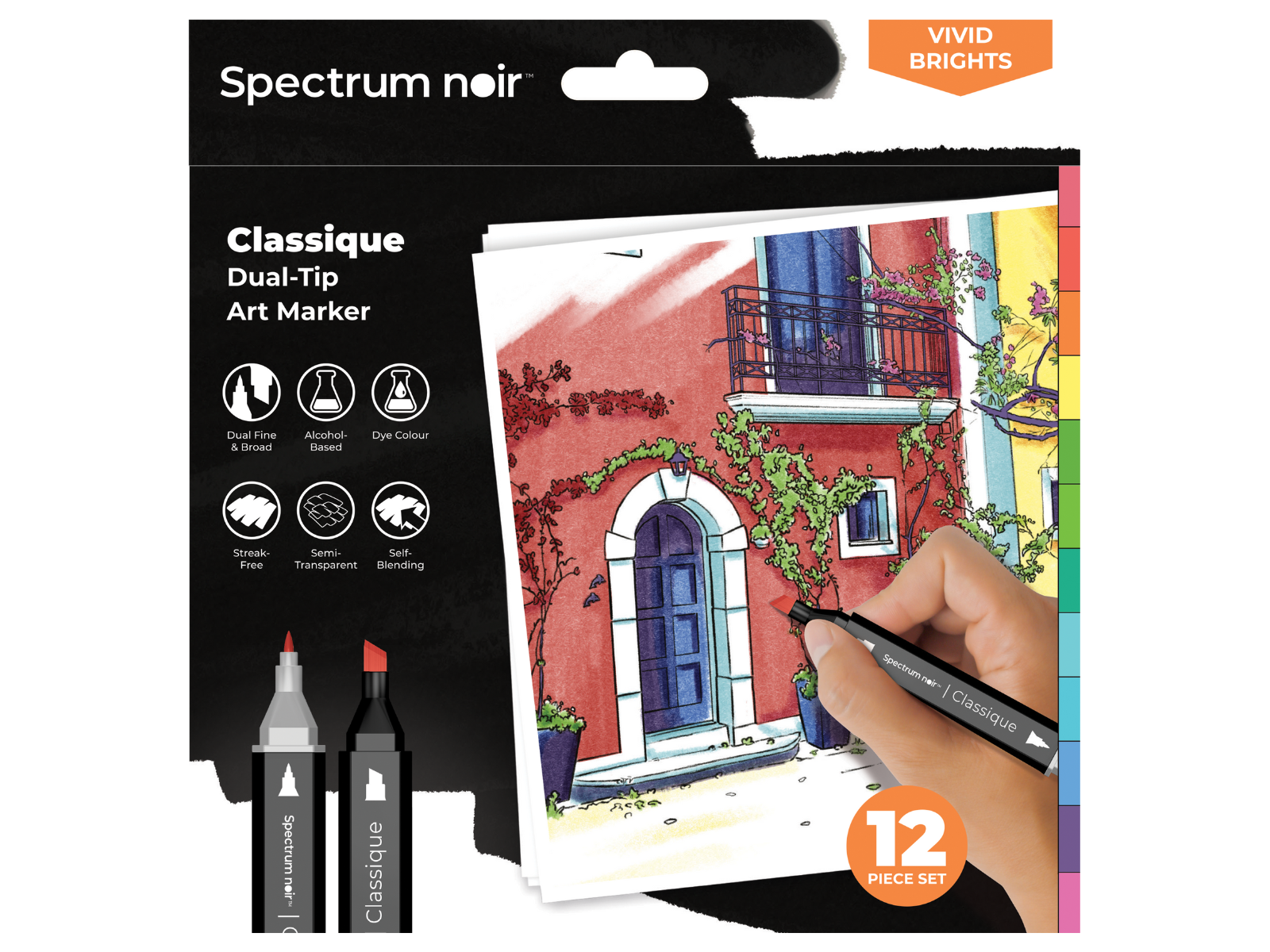 Spectrum Noir-Classique 12pc-Vivid Brights