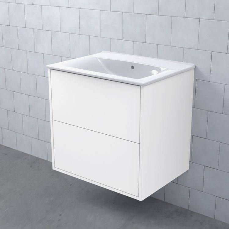 Tvättställsskåp Björbo Badrum Mejda 600X465: Harv front / Lindblomsgrön