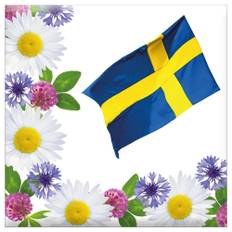 Servetter 33x33 cm - Svenska Flaggan