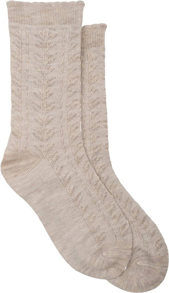 MINIPOP Minipop® Bamboo Socks Pattern Str 23/26Y - Off White Melange Strømper Elastan hos Magasin.