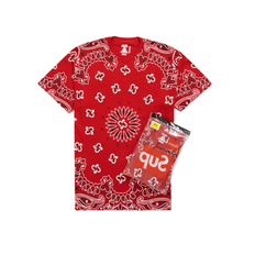 Supreme Hanes Bandana Tagless T-shirt (2 stk.) Red - M