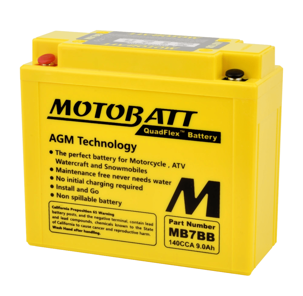 Motobatt 12V 9Ah 150A batteri MB7BB-B