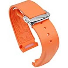 BBZ 20 mm 22 mm böjd ände gummi klockarmband kompatibel med Omega Seamaster 150/300/600 Speedmaster Planet Ocean Sports silikonrem armband