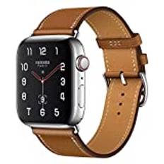 AIYIRUO Kompatibel med Apple Watch-remmer, Läderarmband för Apple Watch Klockarmband Armband Sports Smartwatch Armband för iWatch Strap Series 10/9/8/7/6/5/4/3/2/1/SE