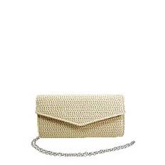 PIPOL'S BAZAAR Nathalie Straw Clutch Natur |White |One Size