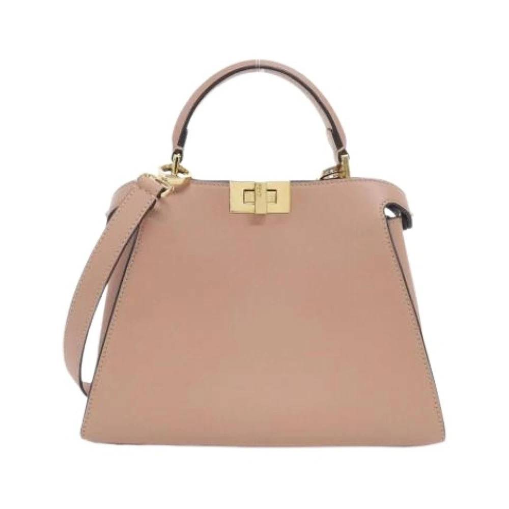 Fendi Vintage Pre-owned Peekaboo Håndtaske - Vintage - Dame - Beige - ONE SIZE - Uld