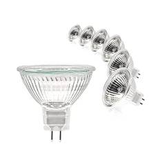 Simusi MR16 Halogen Leuchtmittel 12V 20W, GU5.3 Deckenglühbirnen 2 Pin Dimmbar, Spot Glühbirnen, Reflektor 2700K Warmweiß, 6er Pack