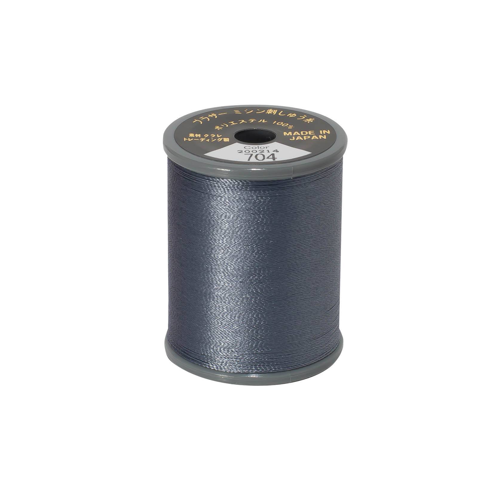 Brother satin-finish broderitråd - 704 Tinfarvet