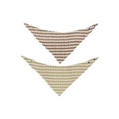 OYOY MINI Striped Drool Bib - Pack of 2 - Hälsa & Hygien - NATURAL / CARAMEL / multi