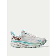 HOKA Women's Clifton 9 Road Running Shoes - Frost/Rose Gold - UK 8 - White