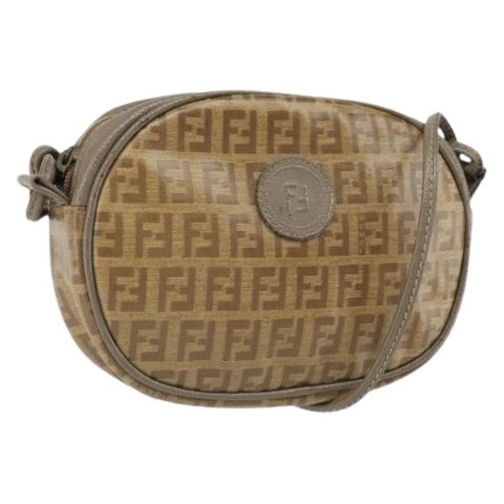 Fendi Vintage Pre-owned Canvas Cross Body Taske - Vintage - Dame - Beige - ONE SIZE - Tyl