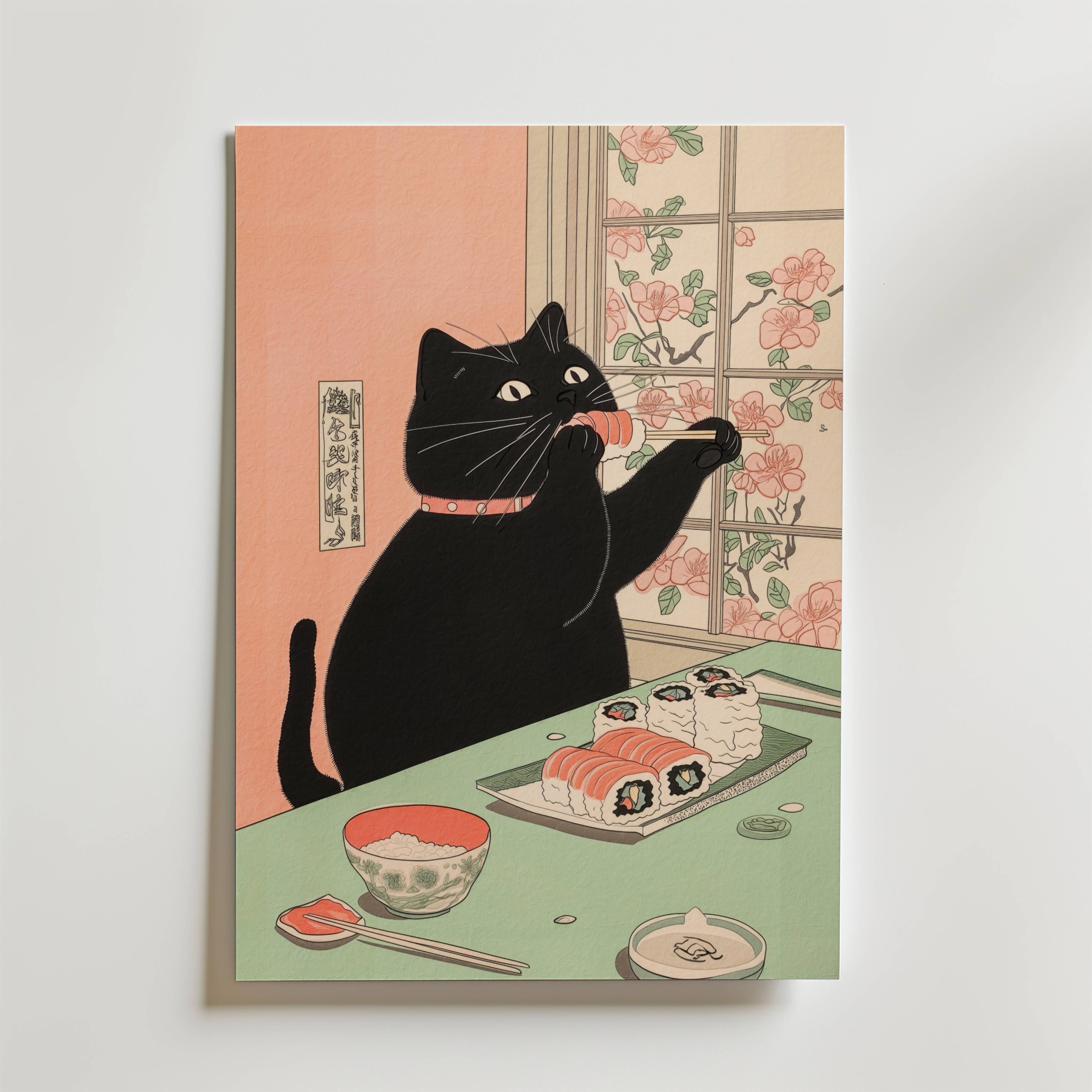Sushi Feast Poster - Premium Canvas 40x50 cm