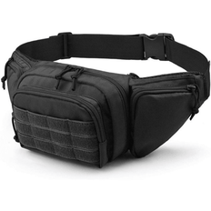 Tactical Waist Pack Outdoor Hiking Waist Bag Running Sports Functional Bag Cycling Bag Bum Bag Multi-Functional Tool Shoulder Belt Bag For Men - Black